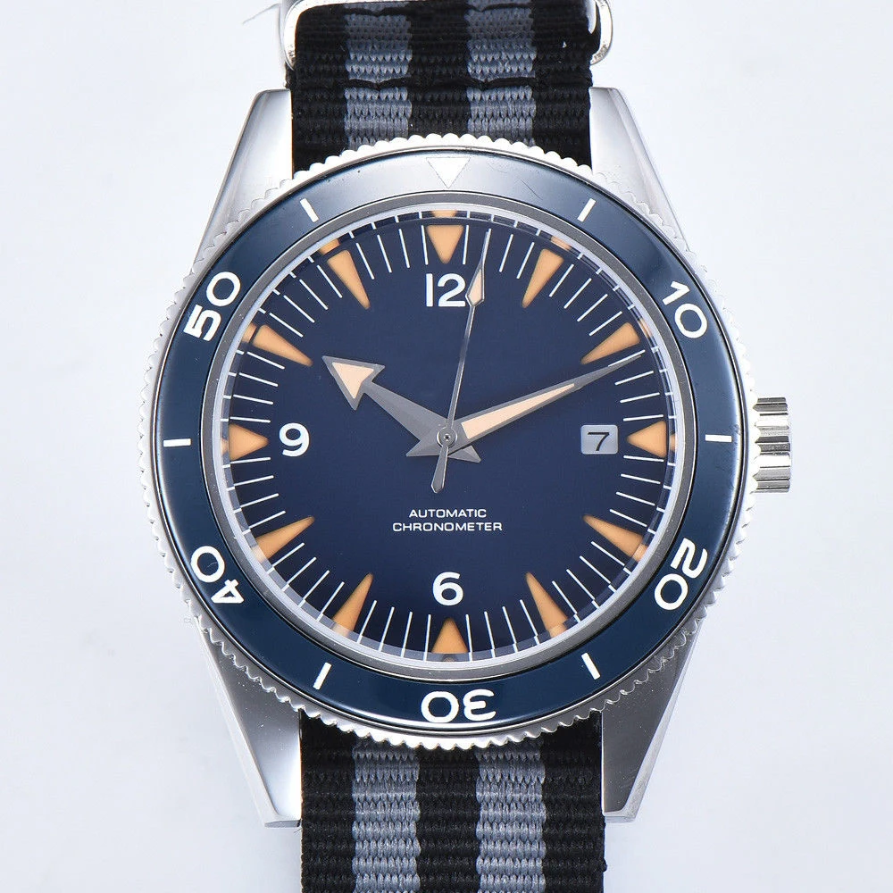 Debert Элитный бренд мм 41 мм часы сапфировое стекло синий циферблат вращающийся керамика календарь в рамке Японии Miyota 821A автоматический для