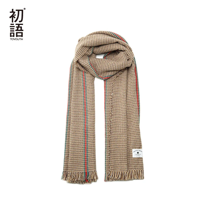 Toyouth для женщин плед шарфы для длинный зимний шарф Vingtae женский негабаритных Sciarpe Donna шарфы дам - Цвет: Светло-коричневый