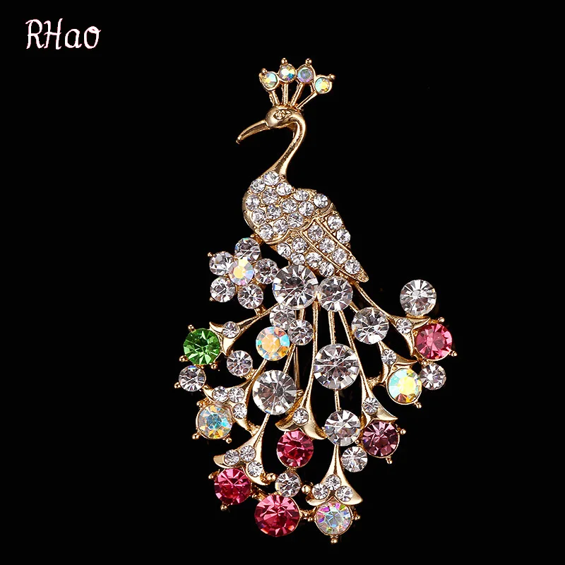

fashion Peacock rhinestone brooches for women fashion rhinestone brooch animal for wedding brooches for lady