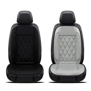 

Universal Multifunction 12V Heated Car Seat Cushion Cover Seat Car Heater Warmer Winter Household Cushion Black And Gray