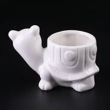 

Tortoise Ceramic Flower Pot Succulent Plant Flowerpot Planter Desktop Home Office DIY Decor