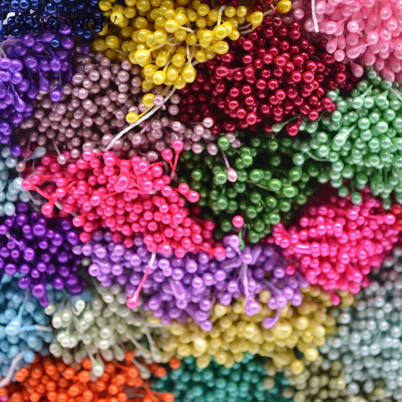 

250Pcs/lot 3mm Mini Flower Stamens Artificial Stamen DIY Handmade Wreath Wedding Party Home Decoration Scrapbooking Crafts 8z