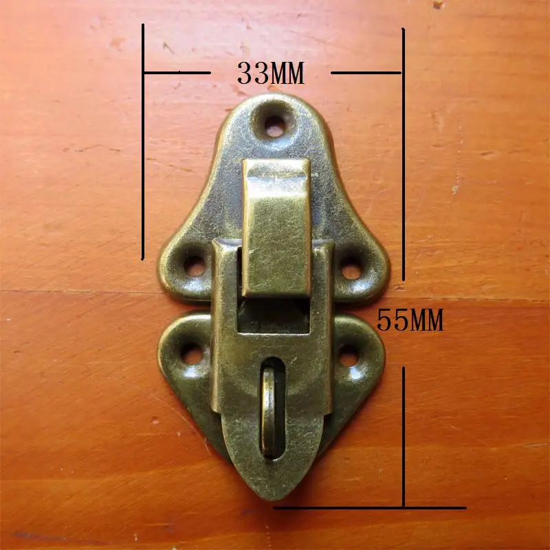 55*33mm Antique hasp Wooden box Gift Hanging lock Hardware