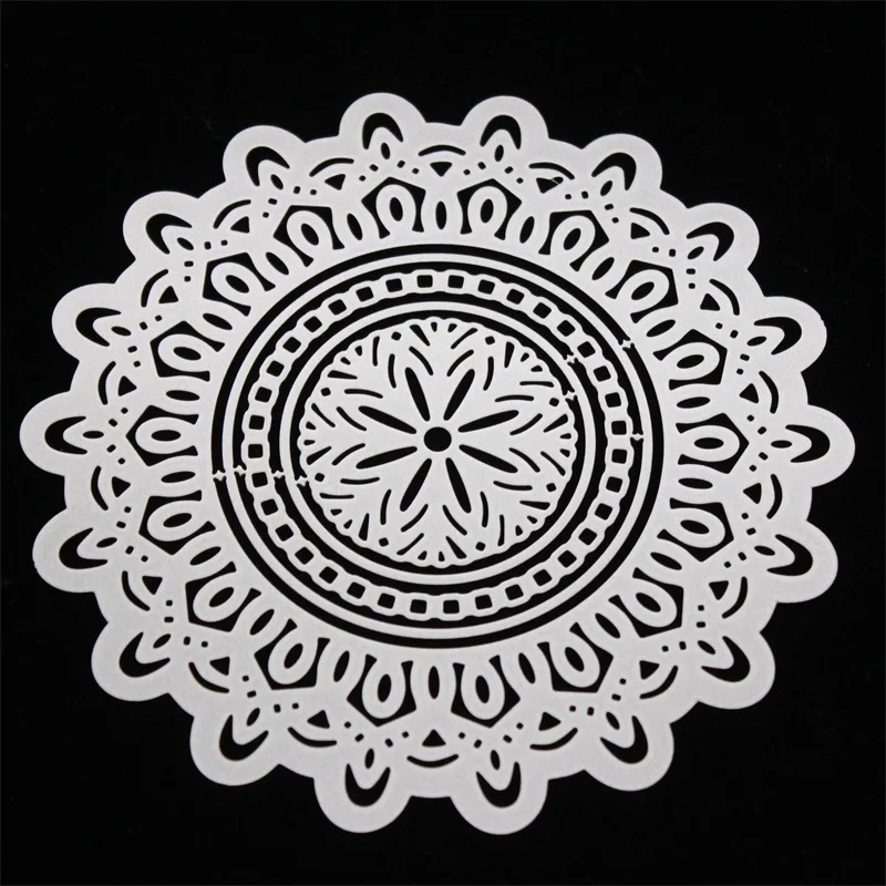 Мандала кружева Doily металлические режущие штампы трафареты для DIY скрапбукинга/фотоальбом декоративное тиснение DIY бумажные карты