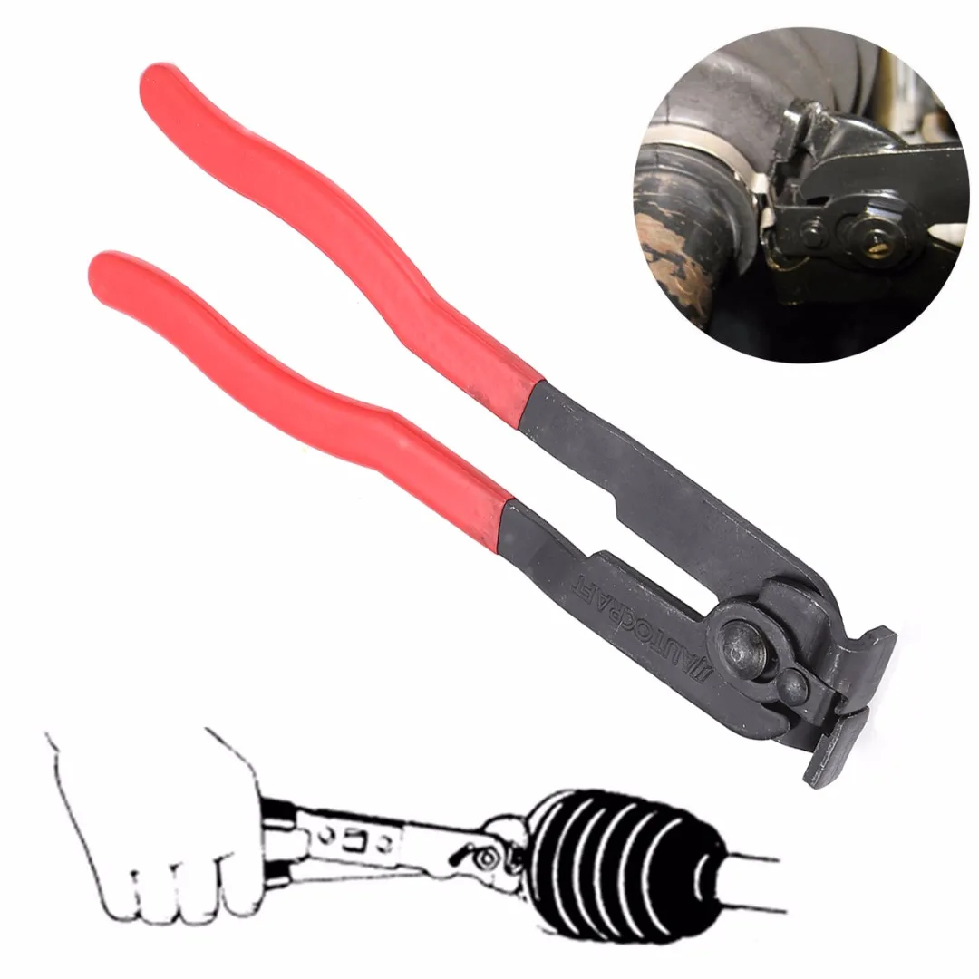 CV Joint Boot Clamp Pliers Ear Type Hand Installer Tool for Fuel Filters Waterpumps Coolant Hose Pipe 23.8*3.8cm