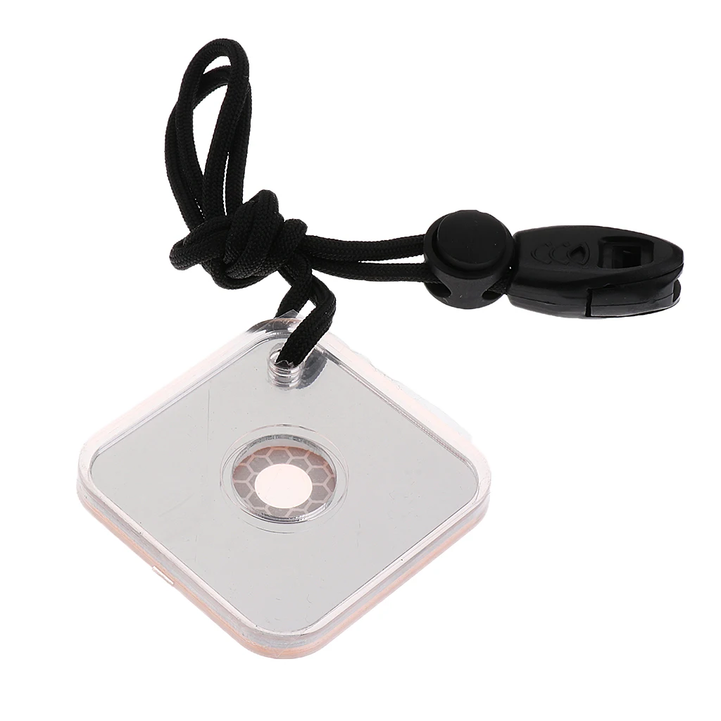 Outdoor Reflective Signal Mirror Camping Boating Survival Tool With Whistle for Outdoor Camping Boating Rescue Emergency Gear