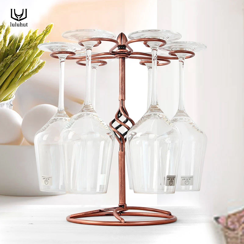 luluhut wine glass cup rack metal kitchen bar cup hanging holder goblet display stand glass