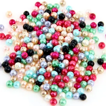 

New Style Lot 500 Multicolor Round Glass Pearl Loose Beads 4mm HOT
