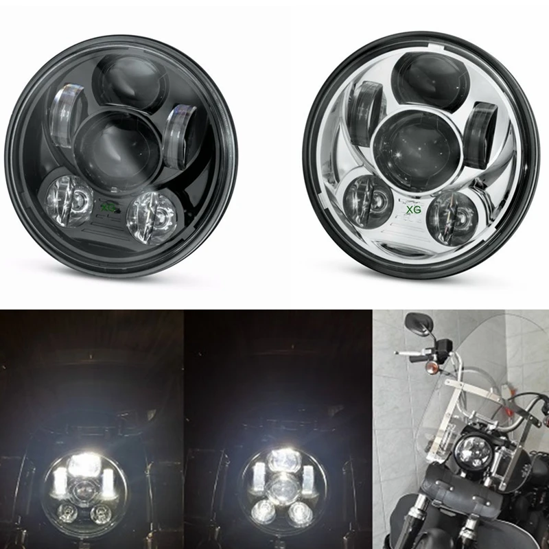 

For 5-3/4 in.Harley Motor Projector LED Headlamp For Harley Dyna Street Bob Harley Breakout sportster 883 XL 1200 FXDLS