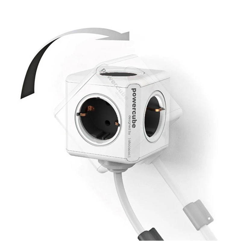 Ceny Allocacoc ue podłącz 1.5 przedłużacz 3M Powercube listwa zasilająca elektryczny 4 Outlet 2 porty USB ładowarka podróżna wiele gniazd do użytku domowego