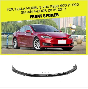 Углеродное волокно/FRP передний бампер спойлер сплиттеры для Tesla модель S 70D P85D 90D P100D Седан 4 двери