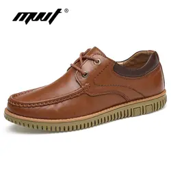 MVVT Одежда высшего качества обувь из натуральной кожи Для мужчин повседневная обувь Лоферы без застежки Для мужчин Туфли без каблуков осень