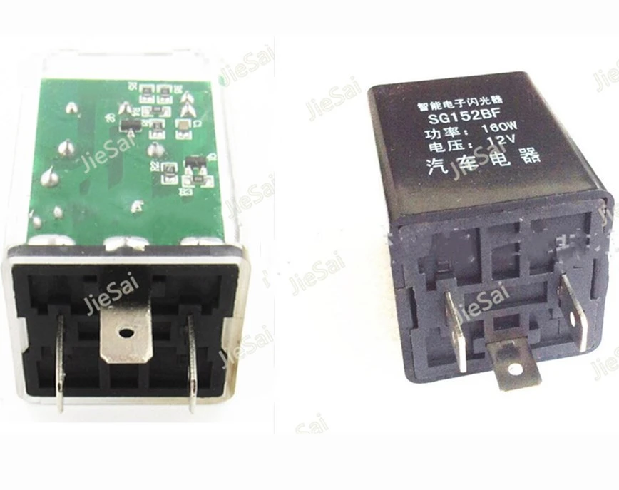 3 Pins Black/transparent Electronic Adjustable Flasher Relay With