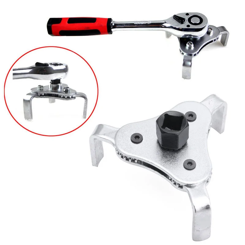 

Universal 3 Jaws 2 Ways Oil Filter Wrench Adjustable Spanner Remover Car Tool Kit TN88