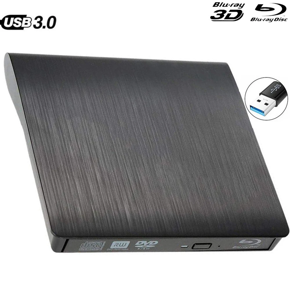 Bluray USB 3,0 внешний DVD привод Blu-Ray Combo BD-ROM 3D плеер DVD RW горелка Писатель для ноутбука компьютера Mac ПК hp ACER DELL