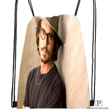 Custom Johnny Depp Drawstring Backpack Bag Cute Daypack Kids Satchel Black Back 31x40cm 180531 03 79