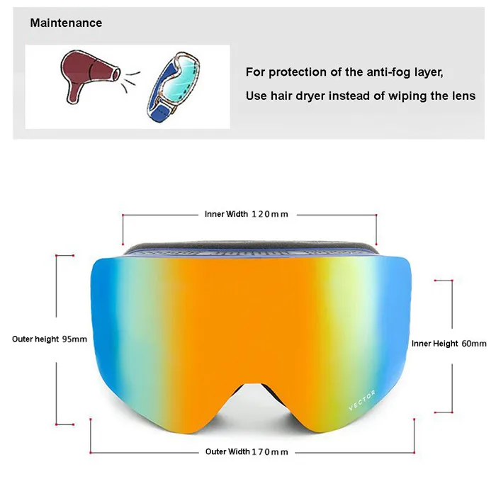 goggles size & maintenance