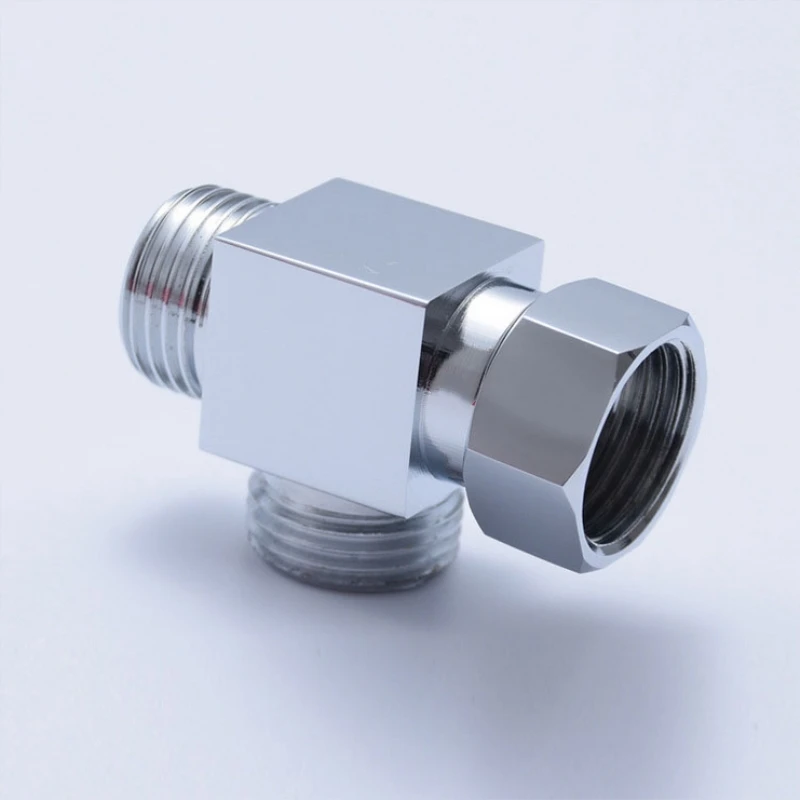 

Shower Arm Diverter 3 Way Brass Chrome Diverter Water Separator Brass w/ Chromed Plating G1/2" T Shape Adapter Valve for Shower