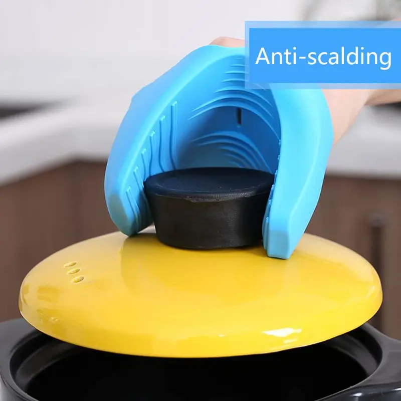 OOTDTY Silicone Kitchen Organizer Insulated Heat Pot Clips Microwave Oven Gloves Hot Plate Clip Anti-scald Thicken OOTDTY Silicone Kitchen Organizer Insulated Heat Pot Clips Microwave Oven Gloves Hot Plate Clip Anti-scald Thicken