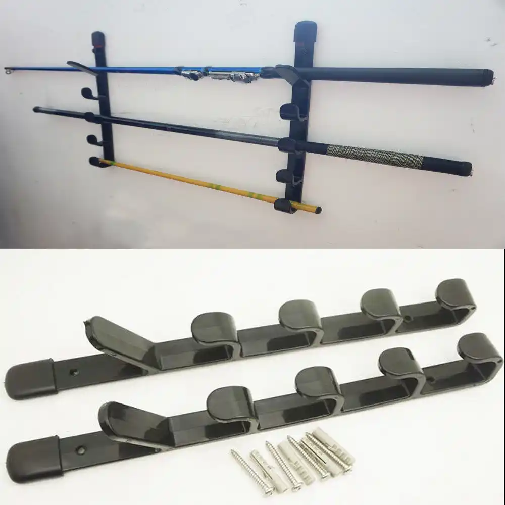 horizontal fishing pole rack