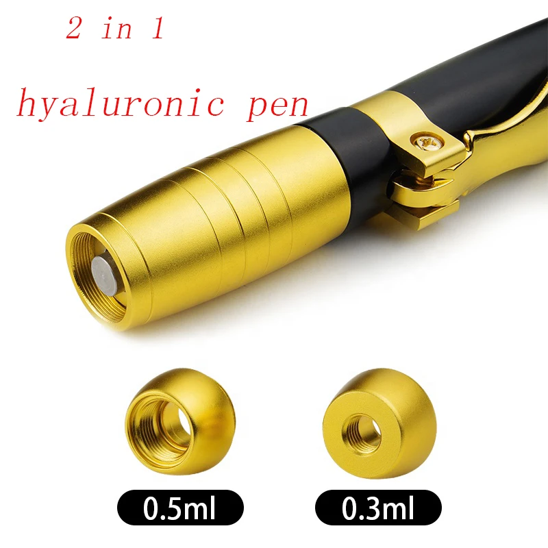 

2 in 1 Hyaluronic Pen 0.3ml & 0.5ml ampoule gun Hyaluronic Acid lip filler pen needle free injection Atomizer hyaluronique Pen