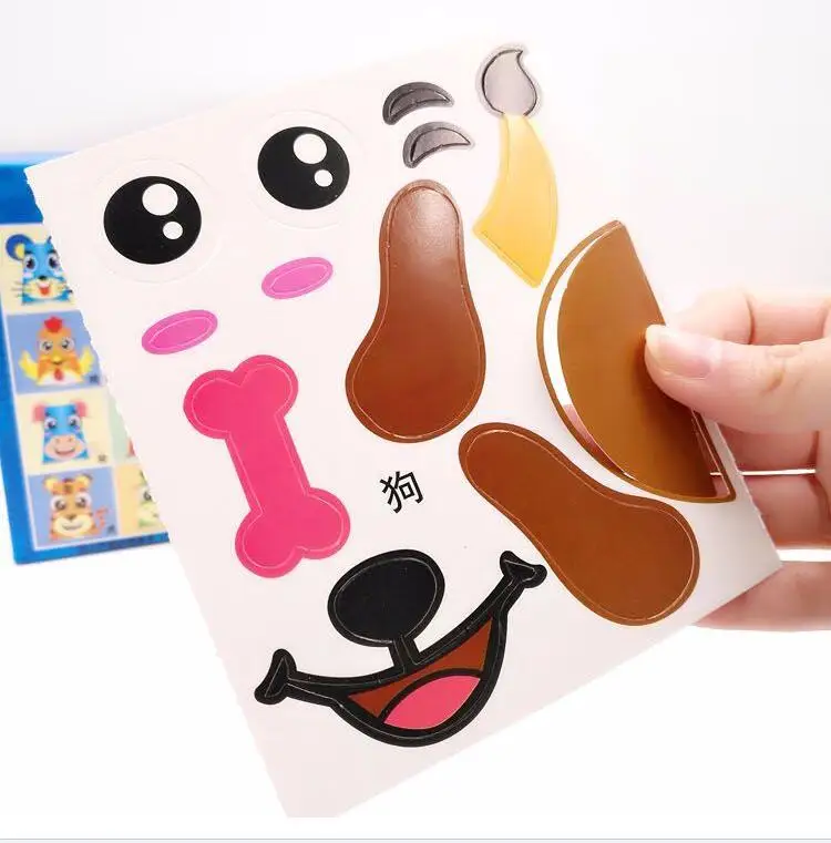 Paper Craft Toys 12pcs Children 3D DIY handmade paper cups sticker material kit Whole set Kids kindergarten school art craft educational toys
