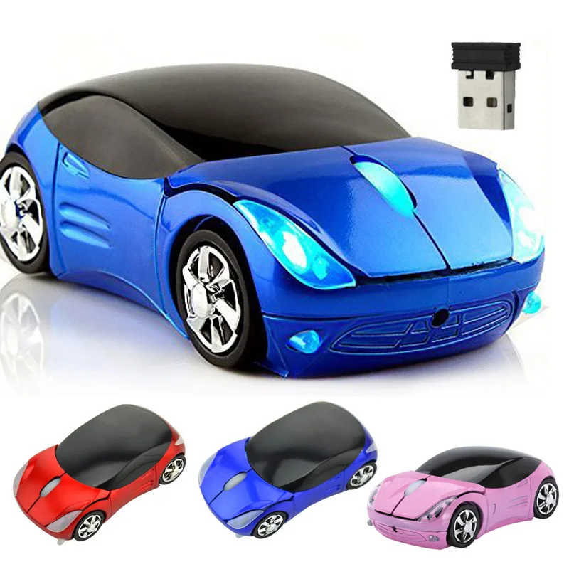 2.4Ghz Optical Mouse Wireless Mouses Car Shaped Game Mice for Computer