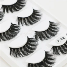 Hbzgtlad 5 пар норковых ресниц натуральный длинный макияж Накладные ресницы 3d норковые ресницы 1 см-1,5 см наращивание ресниц Искусственные ресницы