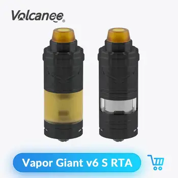 

Volcanee Shenray Vapor Giant V6 S Style RTA Gold Black Silver Atomizer SS316 Single Coil Top Filling 5.5 6ml Vaporizer Vape Tank