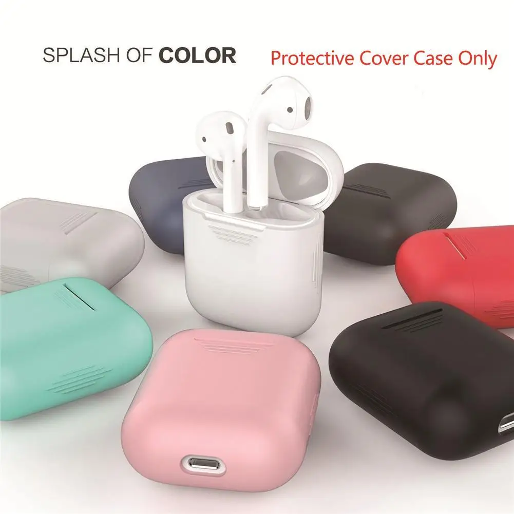 

1PCS Silicone Bluetooth Wireless Earphone Case Protective Cover Skin Accessories for Apple Airpods Charging Box