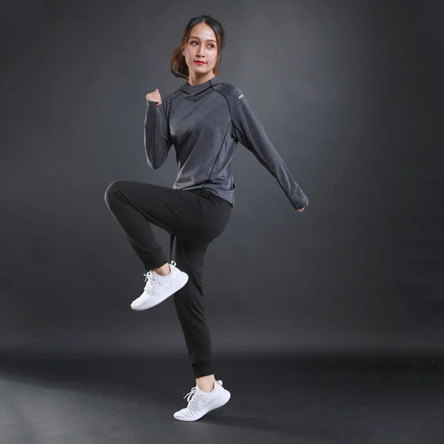 US $10.99 Autumn thin Women Running T Shirts Gym fitness Long Sleeves sweatshirts Quick Dry Training Breathab