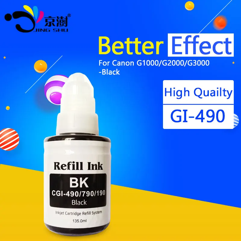 Чернил GI490 для принтеров canon pixma G 1400 G2400 3400 G1000 G2000 G3000 G1100 1 шт.|dye ink|refill inkink for |
