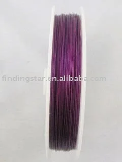 

FREE SHIPPING 3ROLL of Purple Tiger Tail Beading wire 0.45mm M1229