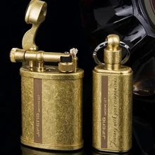 Зажигалка из латуни jifeng зажигалки+ масляные горшки старинные антикварные креативные керосиновые зажигалки