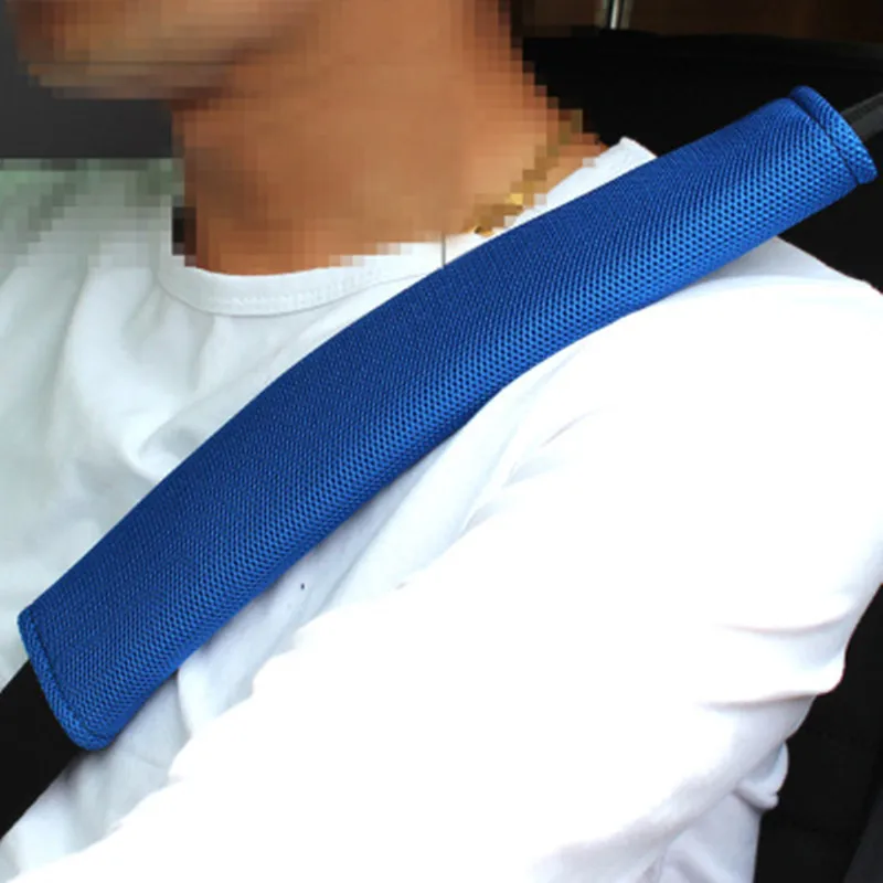 Автомобильный дышащий ремень безопасности коврик Sandwish 30X7 см черный синий красный чехол на автомобильный ремень безопасности автомобильный ремень на плечо автомобильный Стайлинг 1 шт - Название цвета: Синий