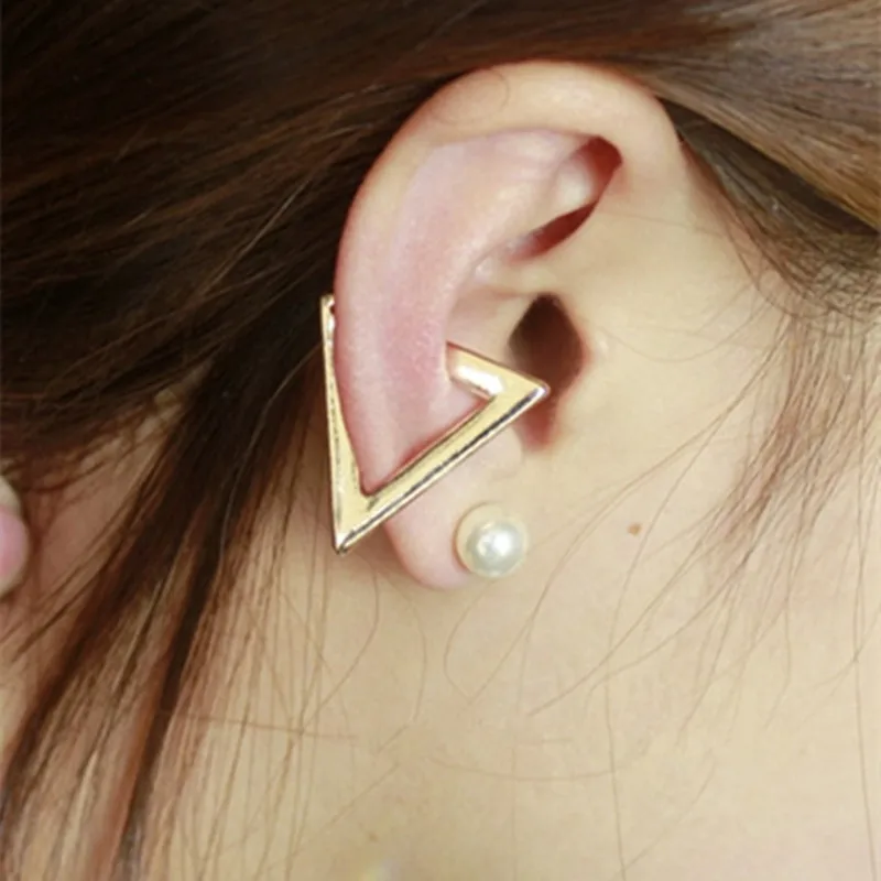 

Love Triangle Ear Clip Ear Cuff Earrings for Women Earings Jewelry Brincos New 2019 Earing Bijoux boucle d'oreille Party Oorbell