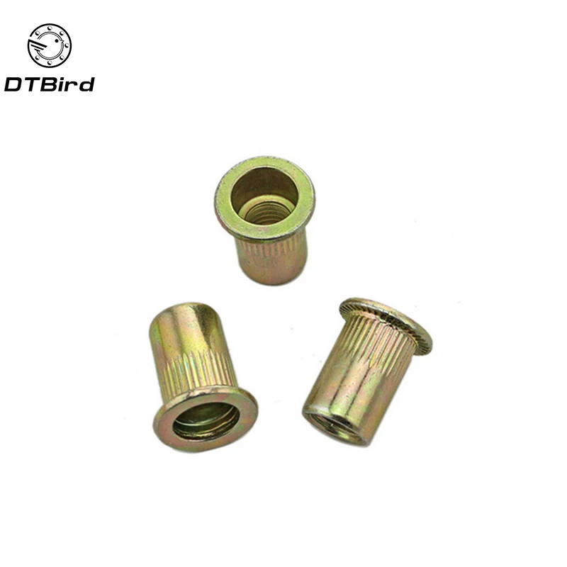 

Free shipping 50 pieces Flat Head Metric Steel M4 Blind Insert Rivet Nut Rivnut Freeship