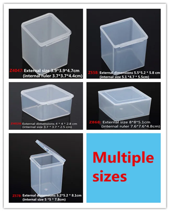 

High quality translucent PP small plastic box Small storage box packaging display box 10pcs/lot
