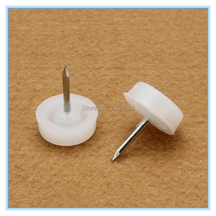 10pcs 13.5mm Nylon Furniture Chair Nail Feet Glides Feet Bottom Protect / Whitein Nails from