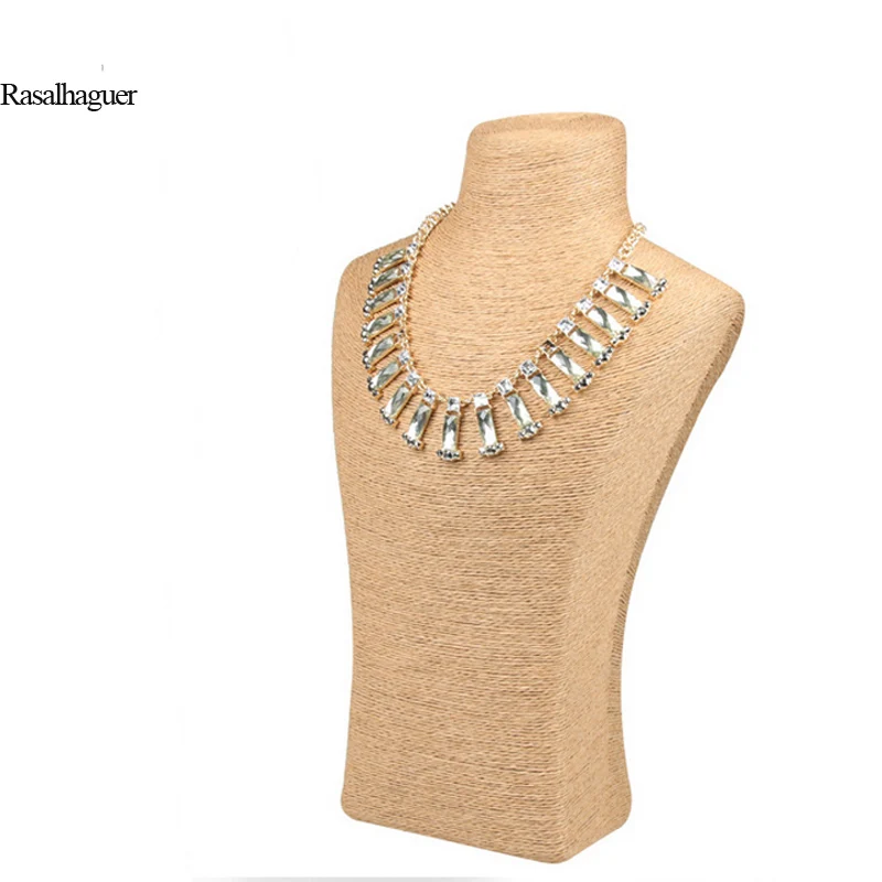 Высота 36 см ПВХ ювелирные подвески женский веревочный манекен ожерелья Подставка-бюст ювелирные изделия Дисплей Стенд Полка держатель упаковка
