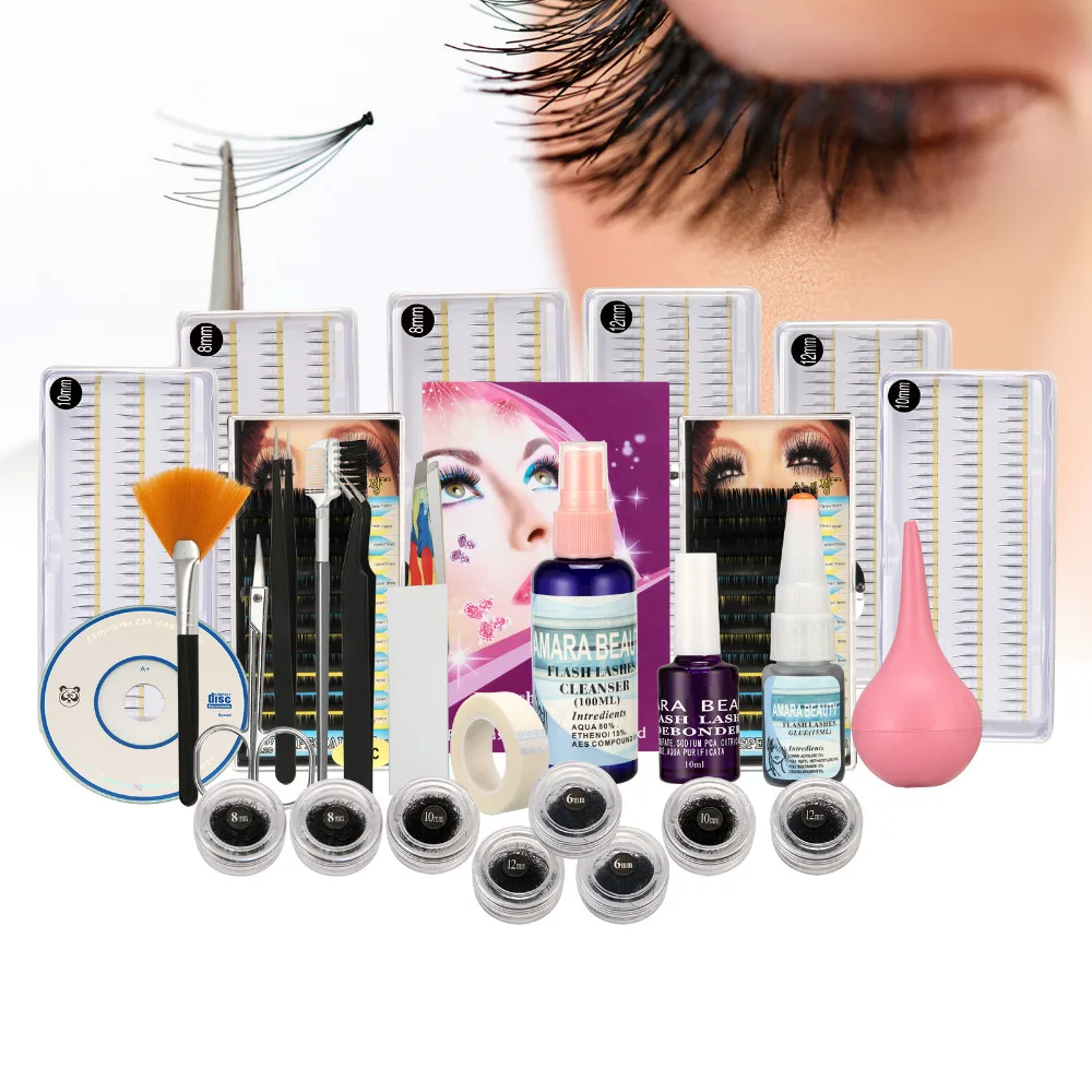 

Makeup Different Size Individual False Eyelash Extension Kit Glue Pump CD Tool False Eyelash Extension Tool Kit for Exercise