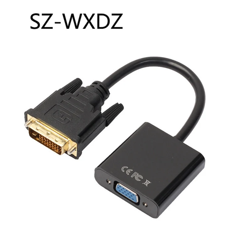 DVI 24 + 1 إلى محول vga dvi d vga فيديو كابل الذكور إلى الإناث DVI 25 دبوس محول 1080 P ل PS3 العارض شاشة عرض DVI 24 + 1 إلى محول vga dvi d vga فيديو كابل الذكور إلى الإناث DVI 25 دبوس محول 1080 P ل PS3 العارض شاشة عرض