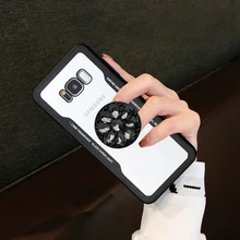 

Fashion Sexy Lady Rhinestone Phone Case For Samsung S9 Plus Diamond Finger Ring Phone Cover For Samsung S9