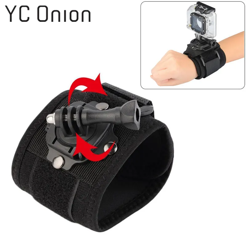 

360 Degree Rotation Hand Wrist Strap Mount for Gopro Hero 7 6 5 4 3+ Xiaomi Yi 4K Sjcam SJ4000 H9 Arm Belt Go Pro Accessories