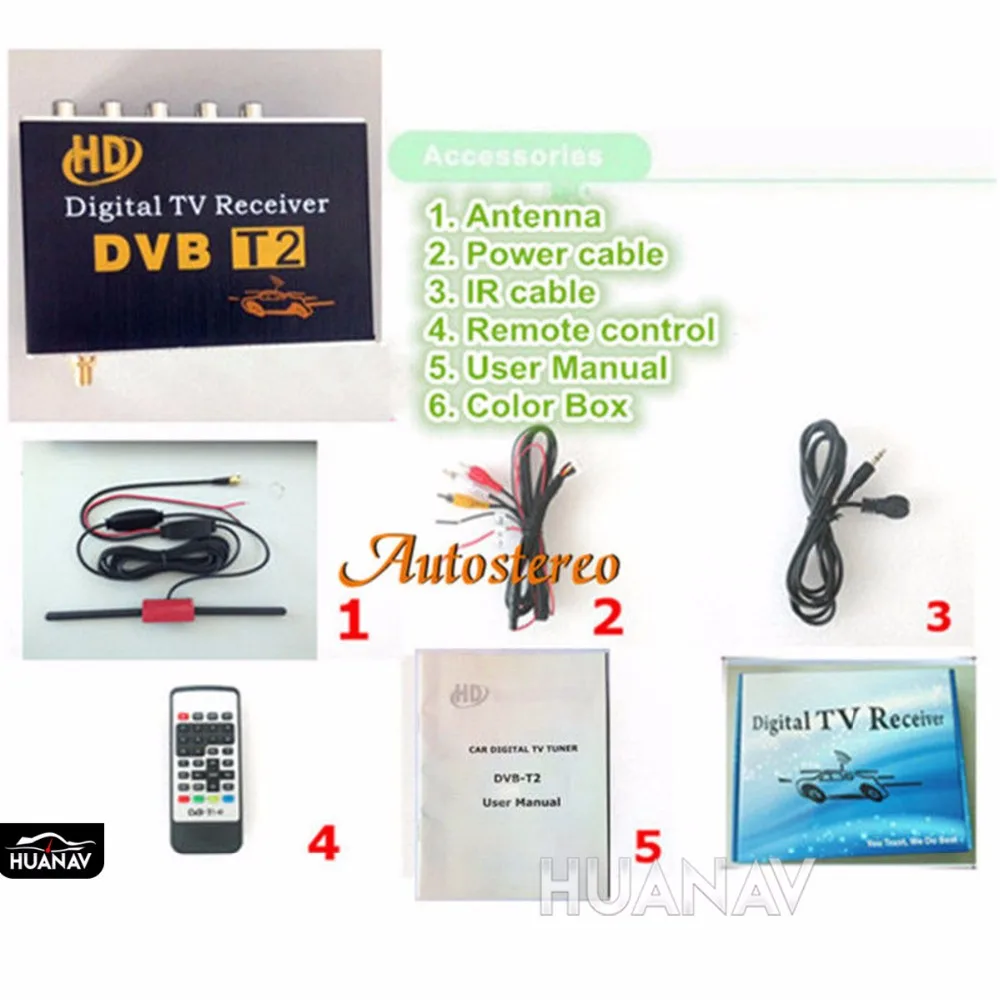 Автомобильный DVB-T2 ISDB-T DVB-T2 DVB-T мобильный цифровой ТВ-тюнер, приемник для России Таиланд Колумбия большинство европейских в австралийском стиле