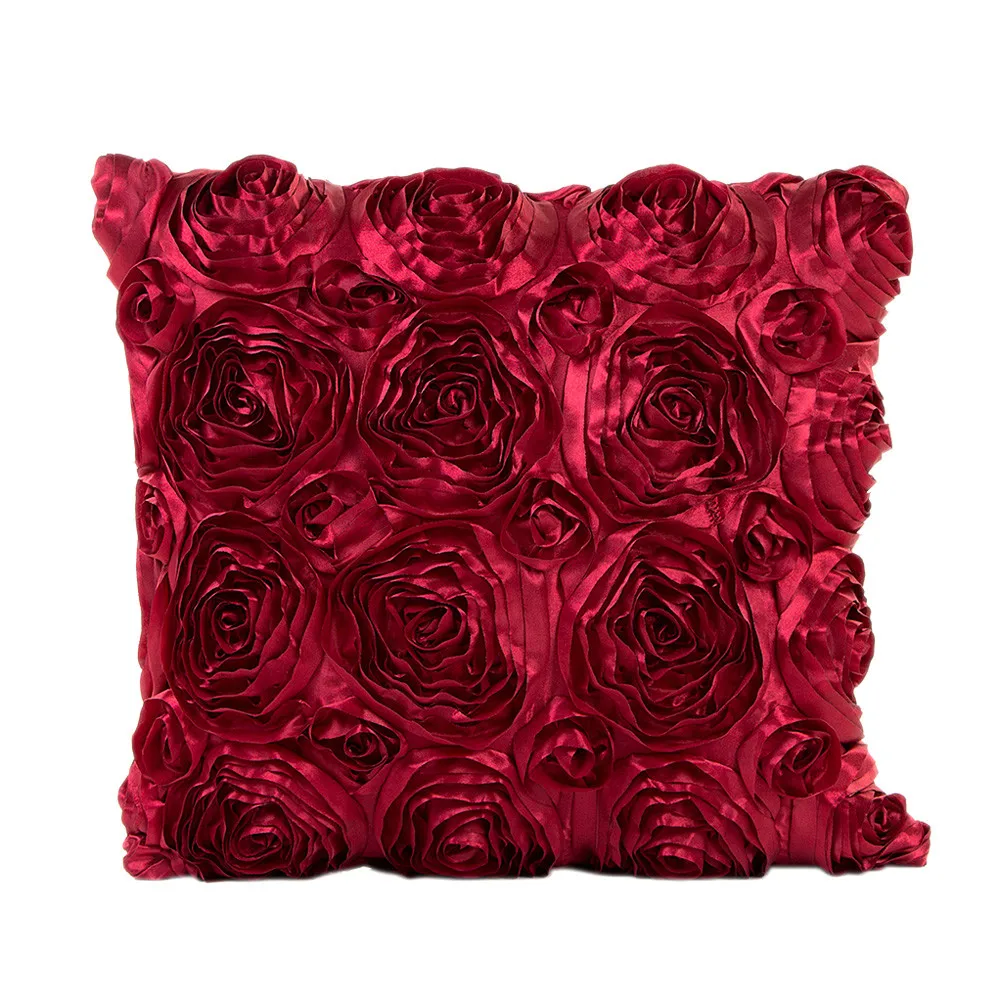 43X43 см розовая Цветочная подушка, чехол для дивана на талию, полиэстеровый чехол для подушки, домашний декор, чехол для подушки наволочка 3MY19