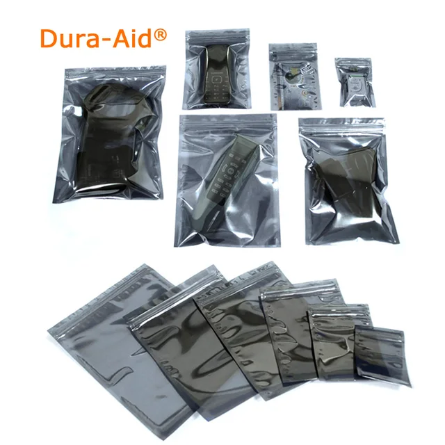 Dura Aid 100pcs Anti Static Shielding Ziplock Bag Esd Instrument Pack Pouches Waterproof Self Seal Antistatic Dura Aid 100pcs Anti Static Shielding Ziplock Bag Esd Instrument Pack Pouches Waterproof Self Seal Antistatic