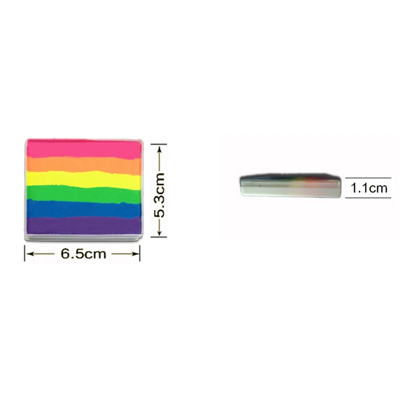  [Buy TogetherCheaper Price] 50g Neon Rainbow Face Paint + 4pcs Sponges Brush Stamp Professional Fac