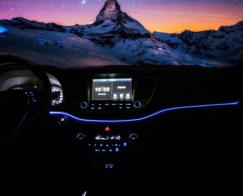 Lsrtw2017 светодиодный приборной панели автомобиля атмосферу светильник планки для hyundai Tucson