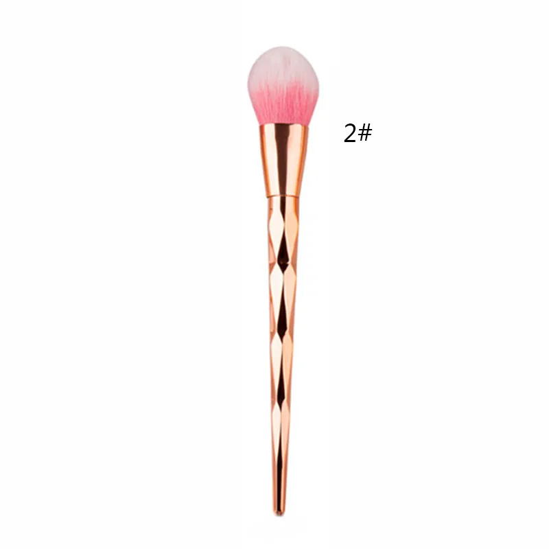 1pcs Rose gold Diamond makeup brushes Foundation Blending Power Eyeshadow Contour Concealer Blush Cosmetic Beauty Make up Tool